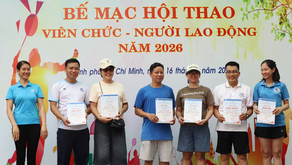 Bế mạc Hội thao Viên chức - Người lao động năm 2026: Lan tỏa tinh thần đoàn kết và rèn luyện sức khỏe