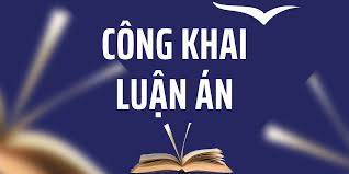 Thông báo về việc công khai Luận án Tiến sĩ hoàn chỉnh của Nghiên cứu sinh Hoàng Sơn Giang